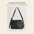 비비안 웨스트우드(Vivienne Westwood) Maxime Medium Leather Cross-Body Bag (Off Black) 크로스바디백 - 영국 정품 직수입 | Lhea UK(레아영국)