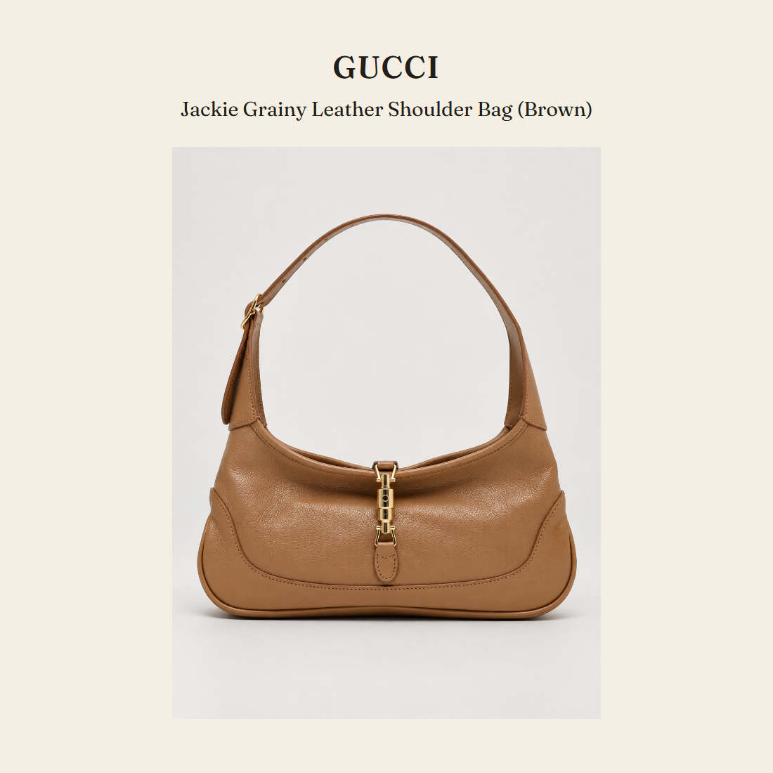 구찌(Gucci) Jackie Grainy Leather Shoulder Bag (Brown) 숄더백 - 영국 정품 직수입 | Lhea UK(레아영국)