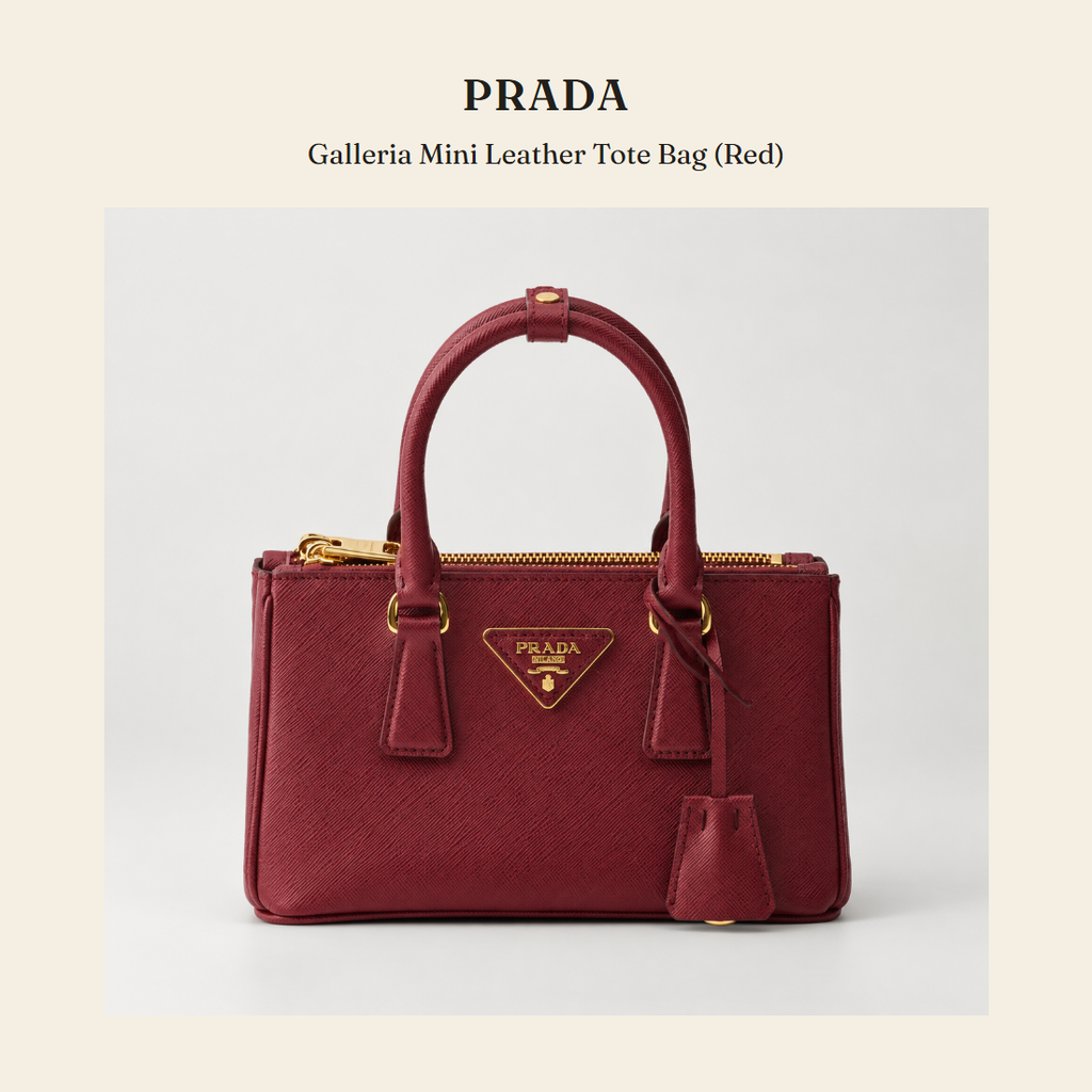 프라다(Prada) Galleria Mini Leather Tote Bag (Red) 토트백 - 영국 정품 직수입 | Lhea UK(레아영국)