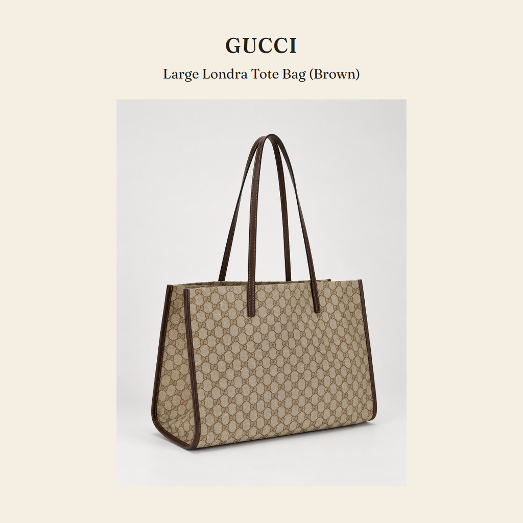 구찌(Gucci) Large Londra Tote Bag (Brown) 토트백 - 영국 정품 직수입 | Lhea UK(레아영국)