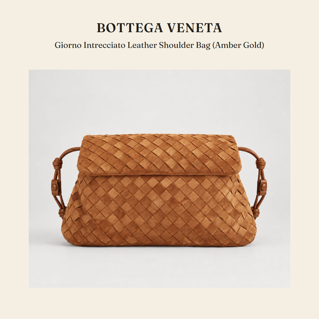 보테가 베네타(Bottega Veneta) Giorno Intrecciato Leather Shoulder Bag (Amber Gold) 숄더백 - 영국 정품 직수입 | Lhea UK(레아영국)