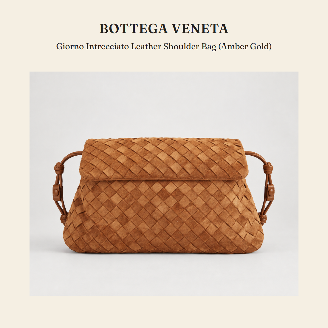 보테가 베네타(Bottega Veneta) Giorno Intrecciato Leather Shoulder Bag (Amber Gold) 숄더백 - 영국 정품 직수입 | Lhea UK(레아영국)