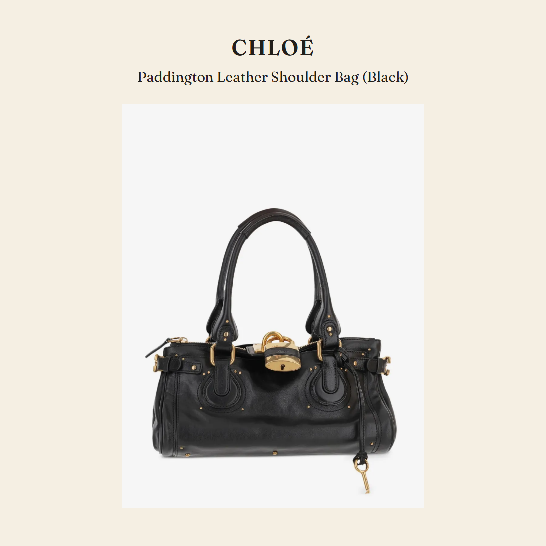 클로에(Chloé) Paddington Leather Shoulder Bag (Black) 숄더백 - 영국 정품 직수입 | Lhea UK(레아영국)