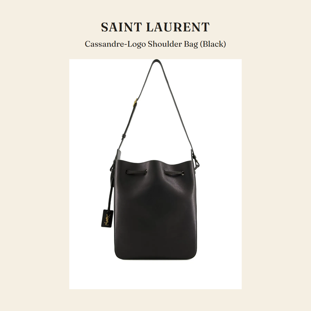 생로랑(Saint Laurent) Cassandre-Logo Shoulder Bag (Black) 숄더백 - 영국 정품 직수입 | Lhea UK(레아영국)