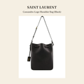 생로랑(Saint Laurent) Cassandre-Logo Shoulder Bag (Black) 숄더백 - 영국 정품 직수입 | Lhea UK(레아영국)
