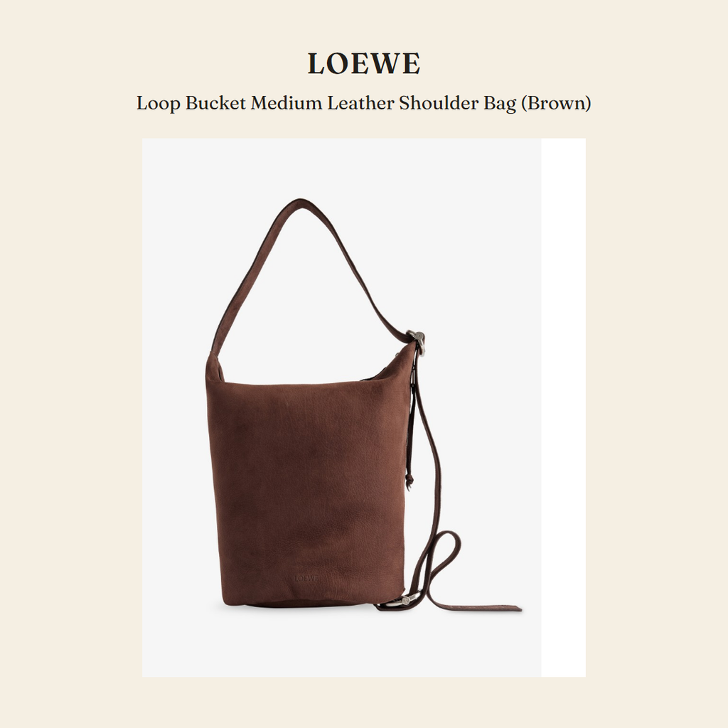 로에베(Loewe) Loop Bucket Medium Leather Shoulder Bag (Brown) 숄더백 - 영국 정품 직수입 | Lhea UK(레아영국)