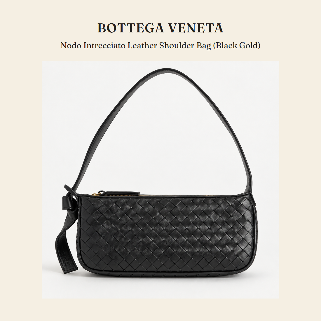 보테가 베네타(Bottega Veneta) Nodo Intrecciato Leather Shoulder Bag (Black Gold) 숄더백 - 영국 정품 직수입 | Lhea UK(레아영국)