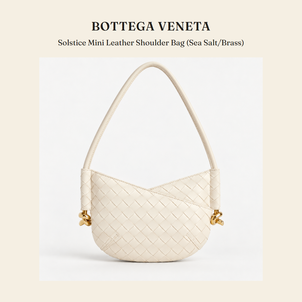 보테가 베네타(Bottega Veneta) Solstice Mini Leather Shoulder Bag (Sea Salt/Brass) 숄더백 - 영국 정품 직수입 | Lhea UK(레아영국)