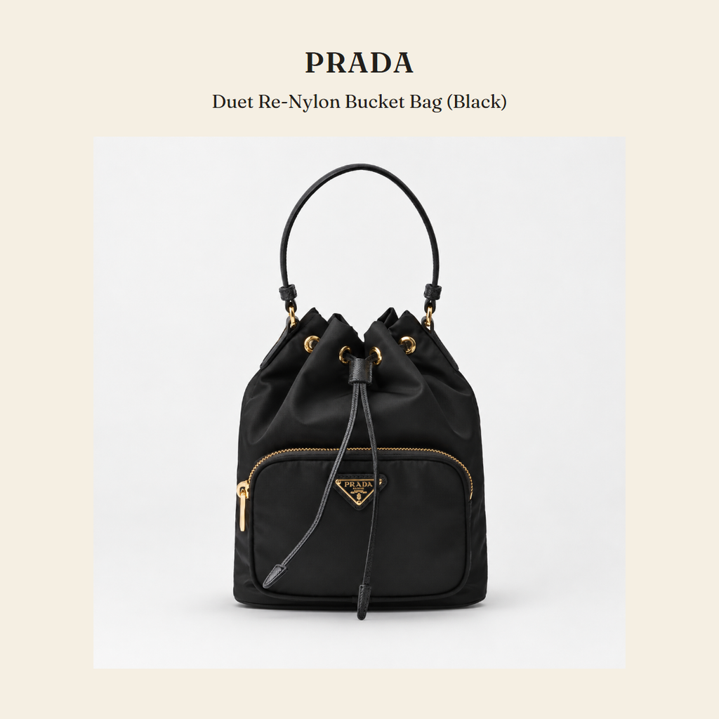 프라다(Prada) Duet Re-Nylon Bucket Bag (Black) 버킷백 - 영국 정품 직수입 | Lhea UK(레아영국)