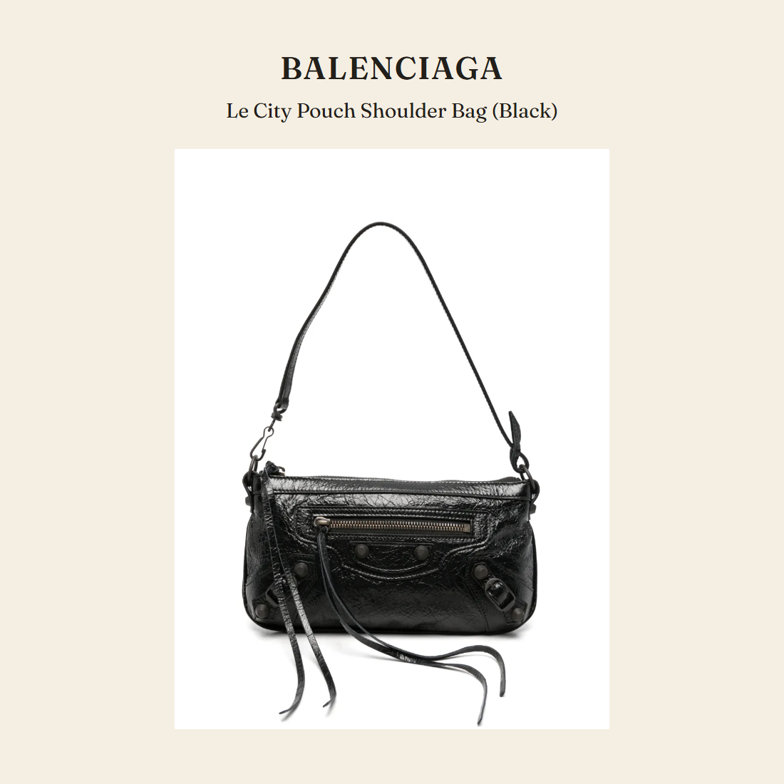 발렌시아가(Balenciaga) Le City Pouch Shoulder Bag (Black) 숄더백 - 영국 정품 직수입 | Lhea UK(레아영국)