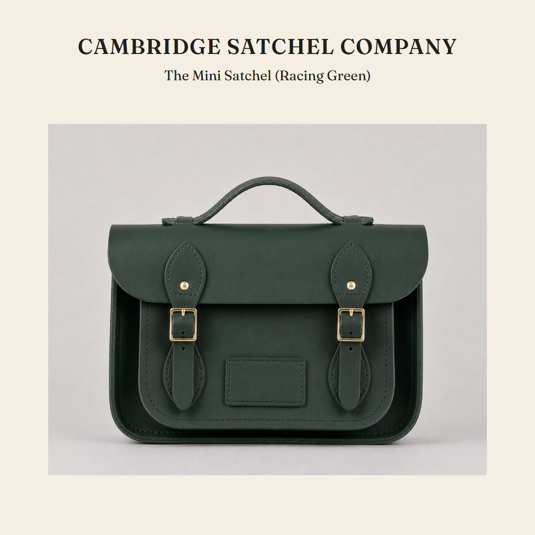 케임브리지 새첼 컴퍼니(Cambridge Satchel Company) The Mini Satchel (Racing Green) 미니 새첼 - 영국 정품 직수입 | Lhea UK(레아영국)