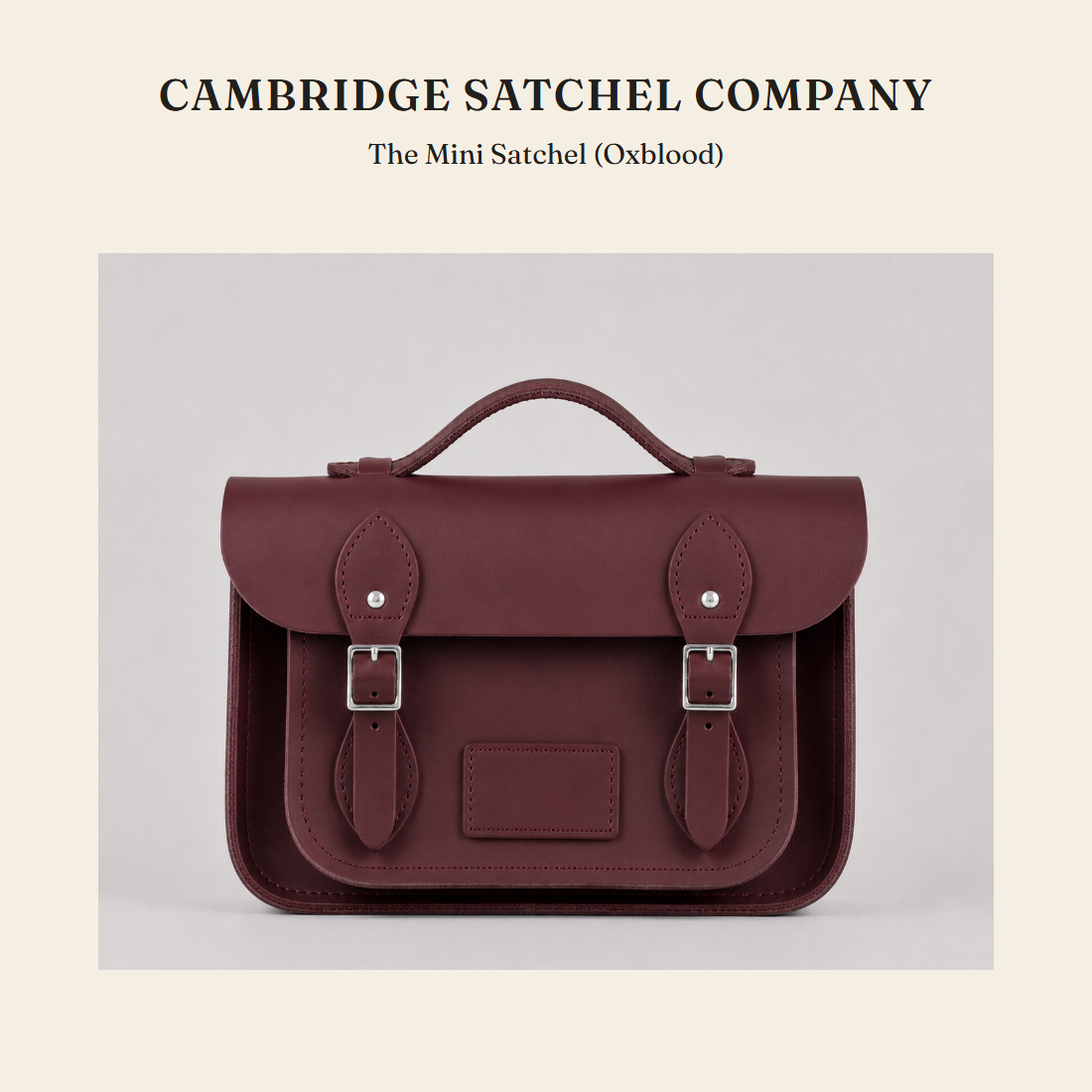 케임브리지 새첼 컴퍼니(Cambridge Satchel Company) The Mini Satchel (Oxblood) 미니 새첼 - 영국 정품 직수입 | Lhea UK(레아영국)