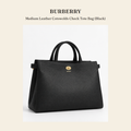 버버리(Burberry) Medium Leather Cotswolds Check Tote Bag (Black) 토트백 - 영국 정품 직수입 | Lhea UK(레아영국)