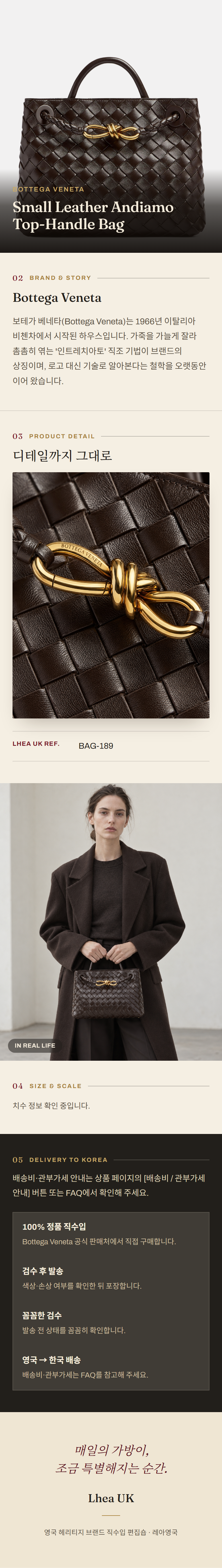 보테가 베네타(Bottega Veneta) Small Leather Andiamo Top-Handle Bag - 영국 정품 직수입 | Lhea UK(레아영국)
