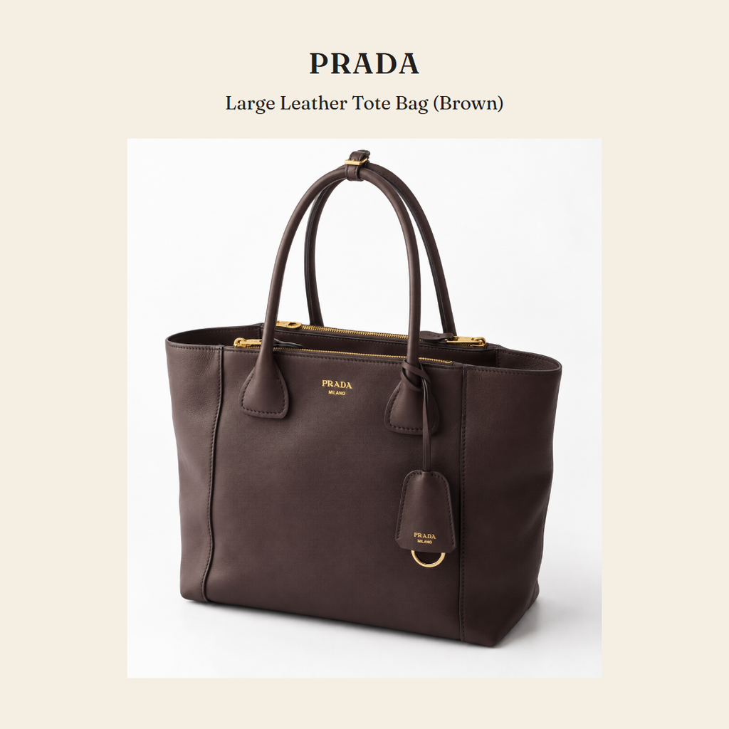 프라다(Prada) Large Leather Tote Bag (Brown) 토트백 - 영국 정품 직수입 | Lhea UK(레아영국)