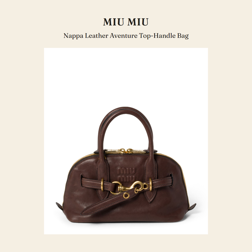 미우미우(Miu Miu) Nappa Leather Aventure Top-Handle Bag - 영국 정품 직수입 | Lhea UK(레아영국)