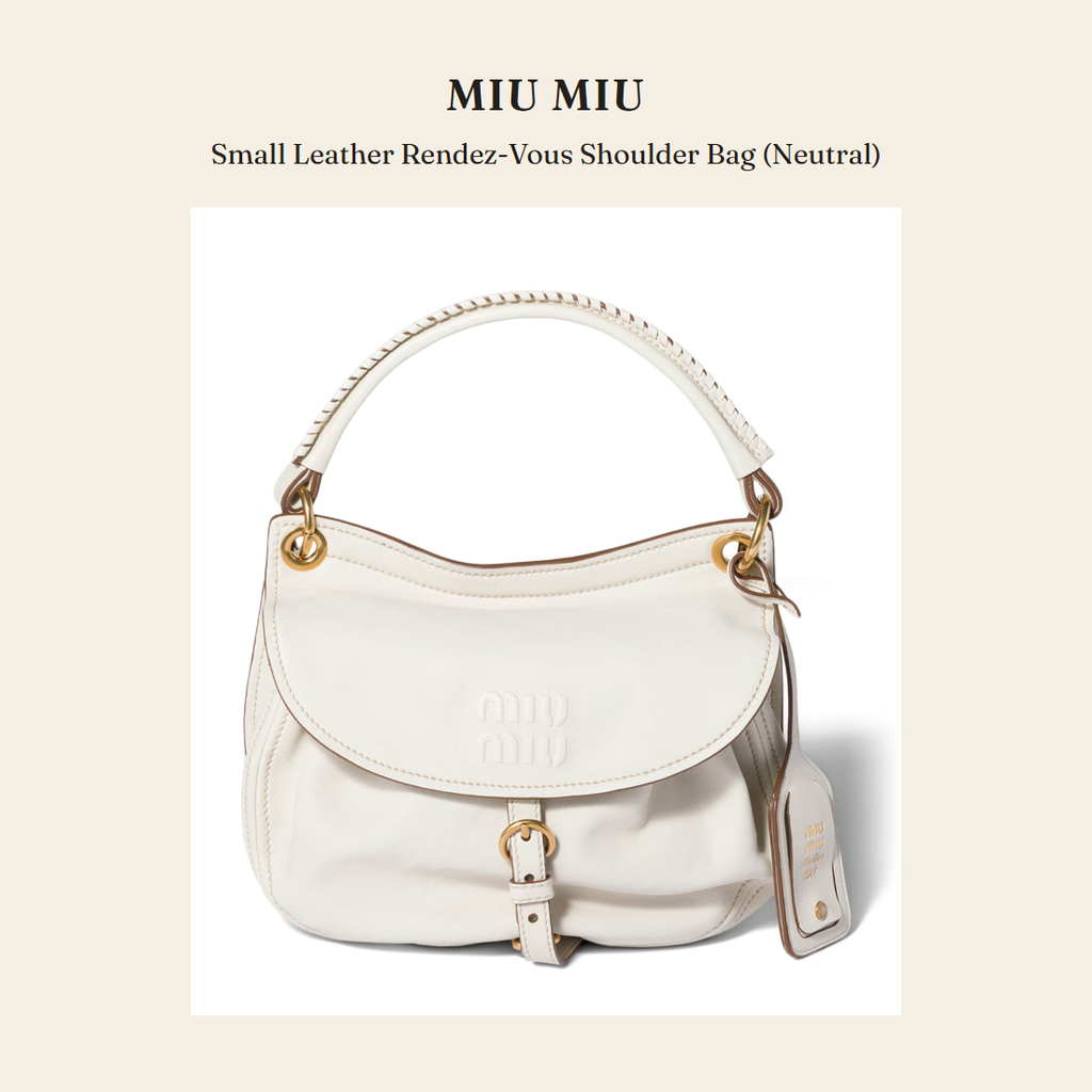 미우미우(Miu Miu) Small Leather Rendez-Vous Shoulder Bag (Neutral) 숄더백 - 영국 정품 직수입 | Lhea UK(레아영국)
