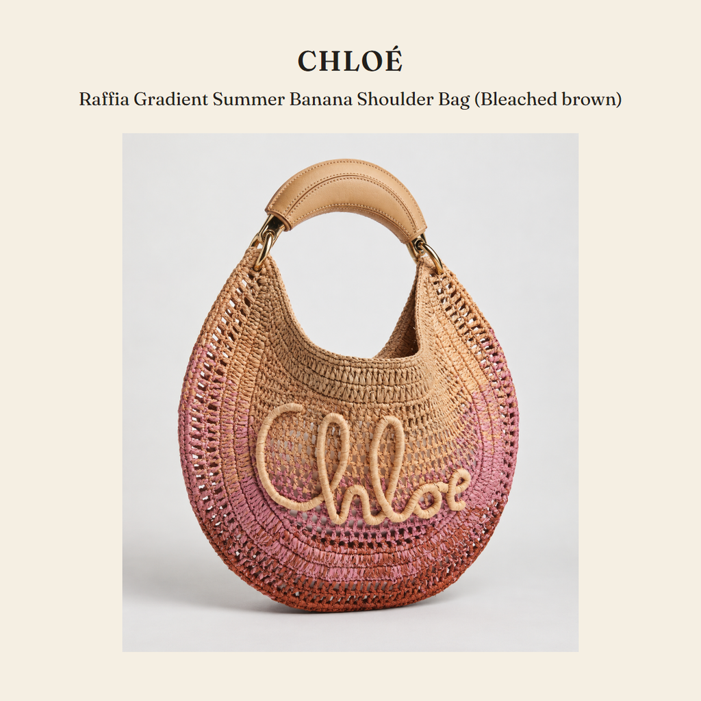 클로에(Chloé) Raffia Gradient Summer Banana Shoulder Bag (Bleached brown) 숄더백 - 영국 정품 직수입 | Lhea UK(레아영국)