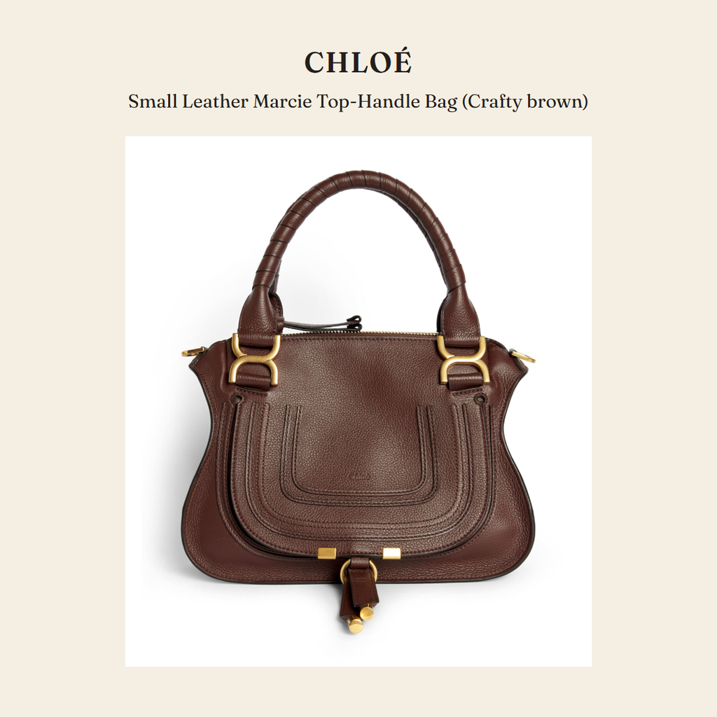 클로에(Chloé) Small Leather Marcie Top-Handle Bag (Crafty brown) - 영국 정품 직수입 | Lhea UK(레아영국)