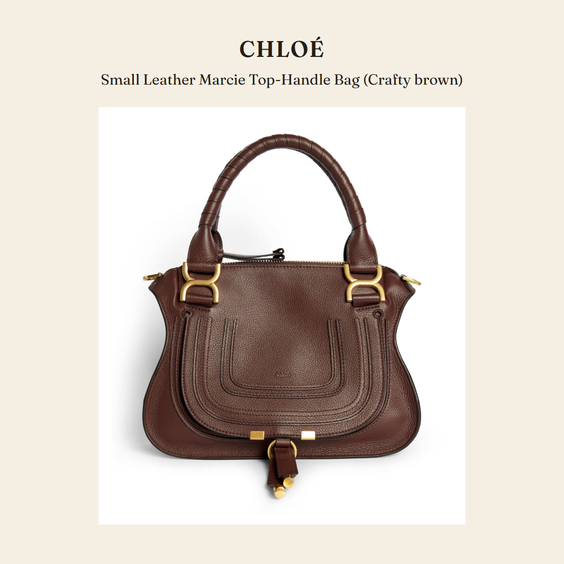 클로에(Chloé) Small Leather Marcie Top-Handle Bag (Crafty brown) - 영국 정품 직수입 | Lhea UK(레아영국)