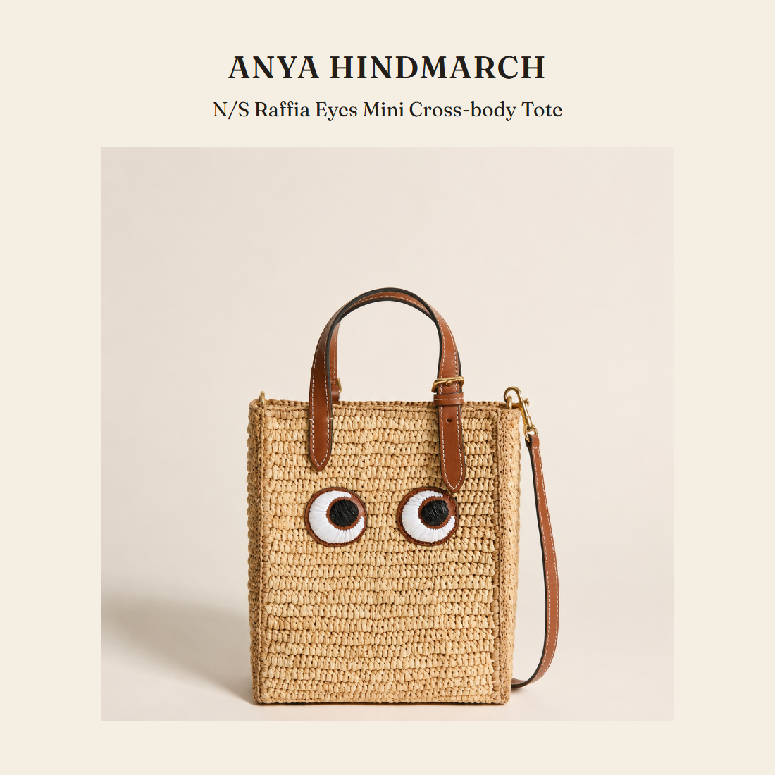 아냐 힌드마치(Anya Hindmarch) N/S Raffia Eyes Mini Cross-body Tote 크로스바디백 - 영국 정품 직수입 | Lhea UK(레아영국)