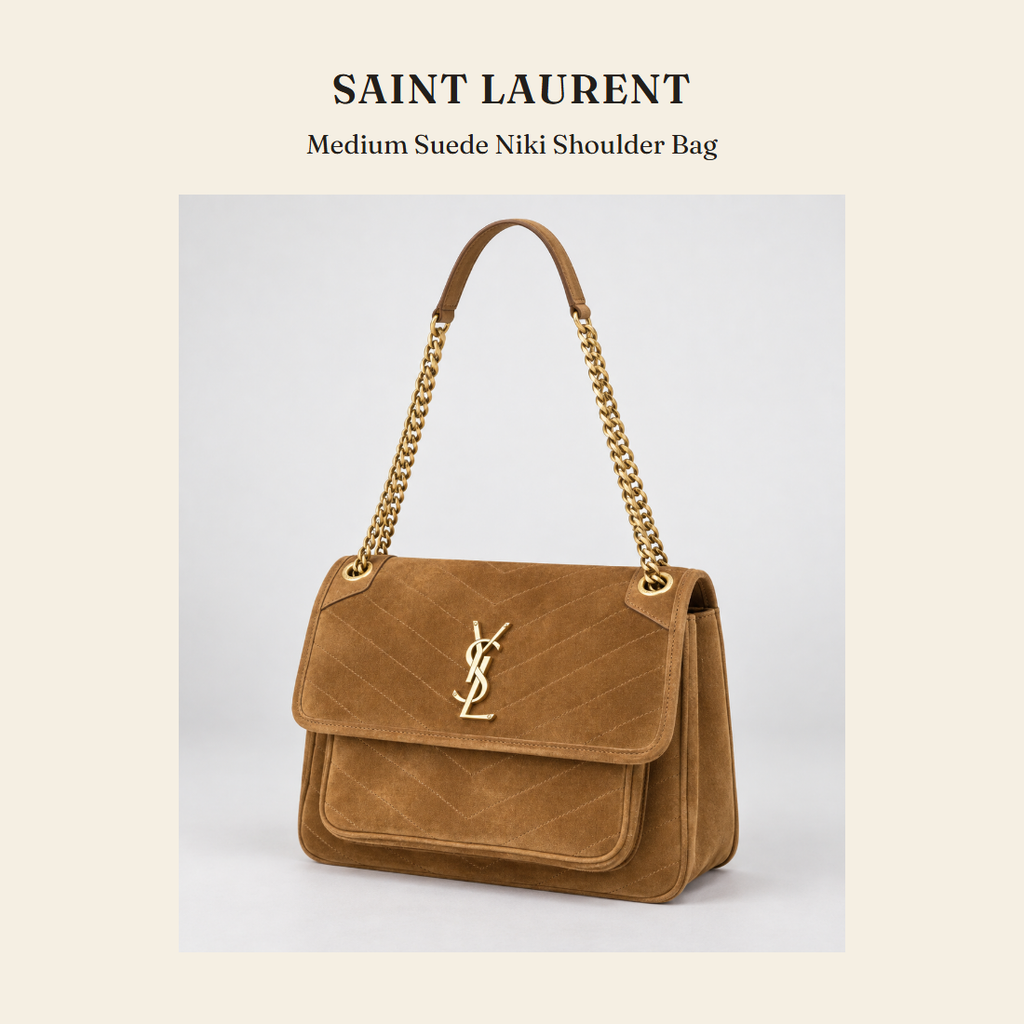 생로랑(Saint Laurent) Medium Suede Niki Shoulder Bag 숄더백 - 영국 정품 직수입 | Lhea UK(레아영국)