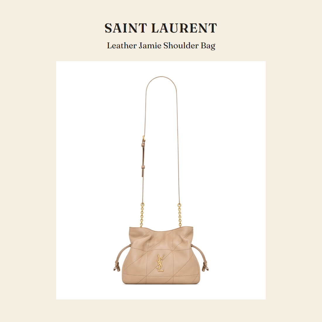 생로랑(Saint Laurent) Leather Jamie Shoulder Bag 숄더백 - 영국 정품 직수입 | Lhea UK(레아영국)