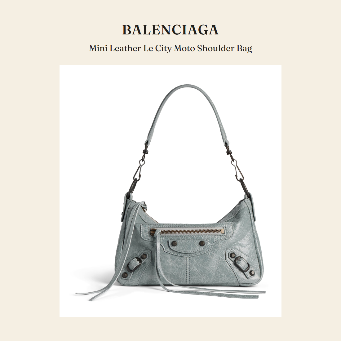 발렌시아가(Balenciaga) Mini Leather Le City Moto Shoulder Bag 숄더백 - 영국 정품 직수입 | Lhea UK(레아영국)