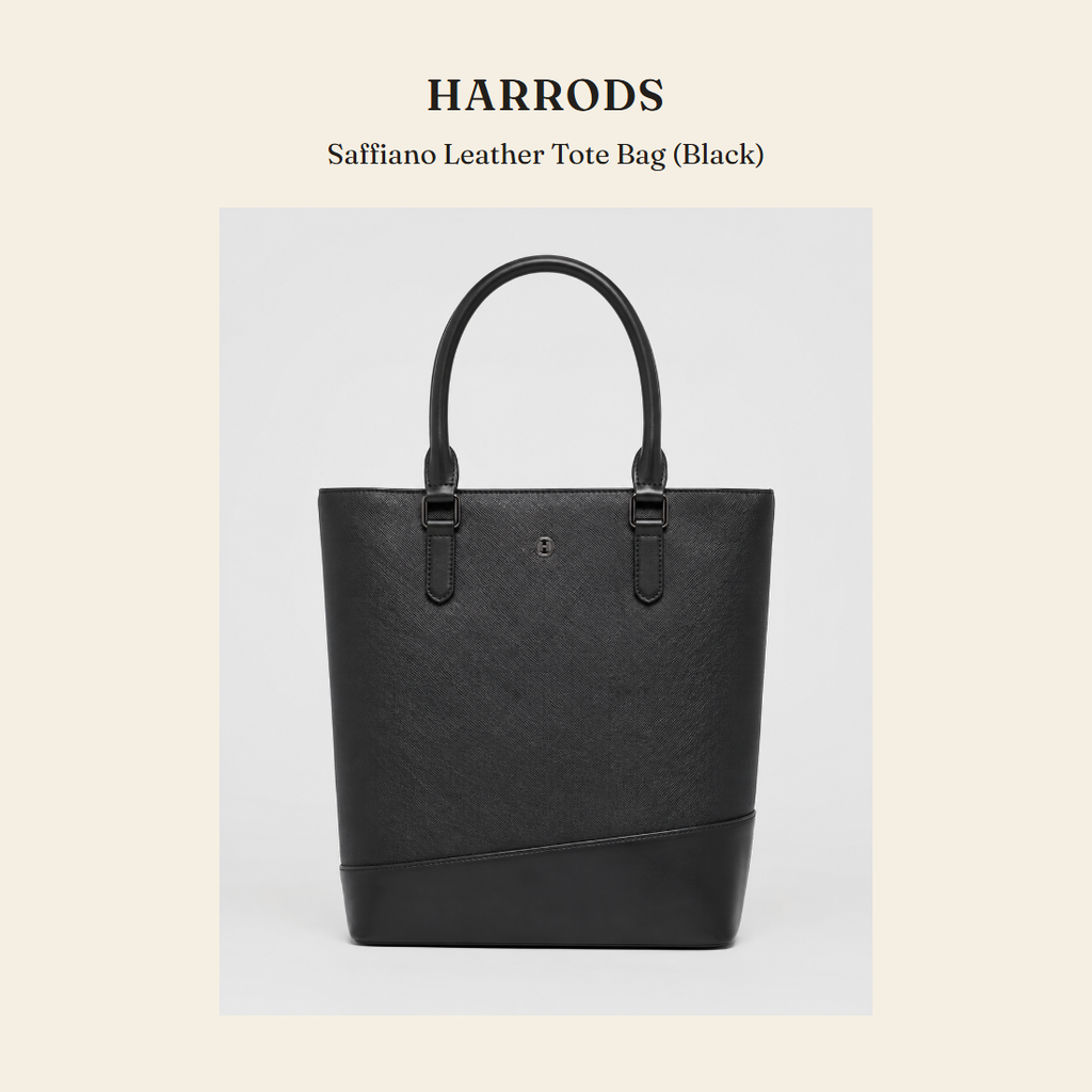 해로즈(Harrods) Saffiano Leather Tote Bag (Black) 토트백 - 영국 정품 직수입 | Lhea UK(레아영국)