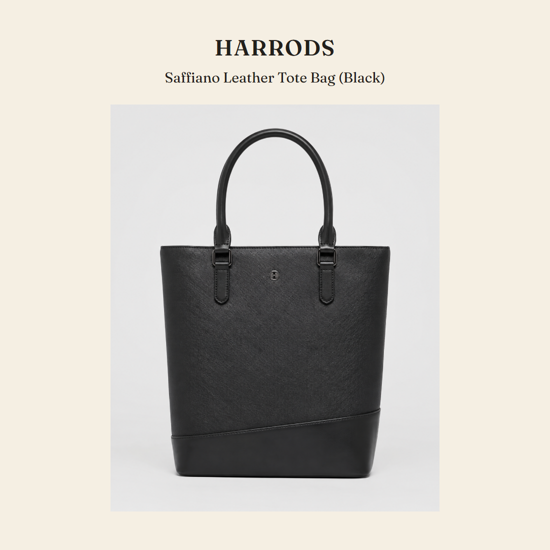 해로즈(Harrods) Saffiano Leather Tote Bag (Black) 토트백 - 영국 정품 직수입 | Lhea UK(레아영국)