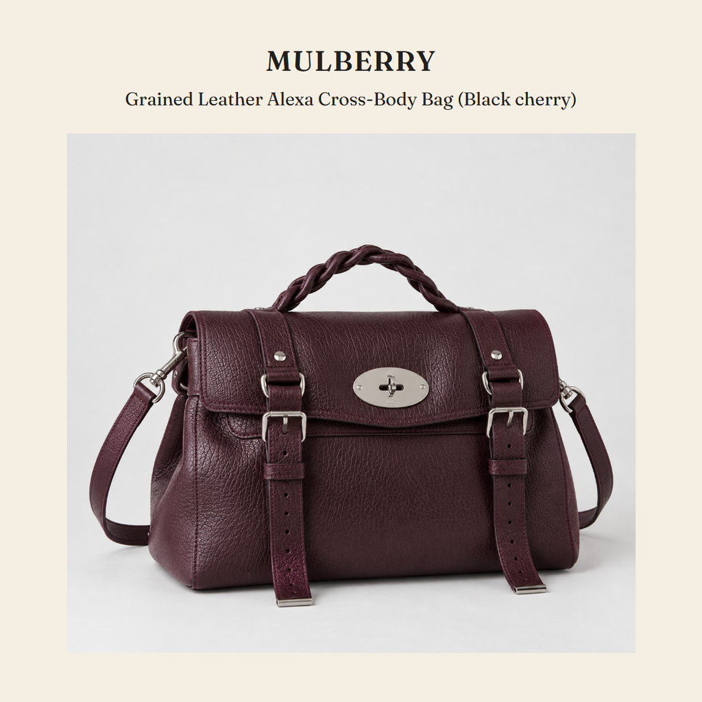 멀버리(Mulberry) Grained Leather Alexa Cross-Body Bag (Black cherry) - 영국 정품 직수입 | Lhea UK(레아영국)