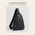비비안 웨스트우드(Vivienne Westwood) Leather Sling Cross-Body Bag (N403 black) - 영국 정품 직수입 | Lhea UK(레아영국)