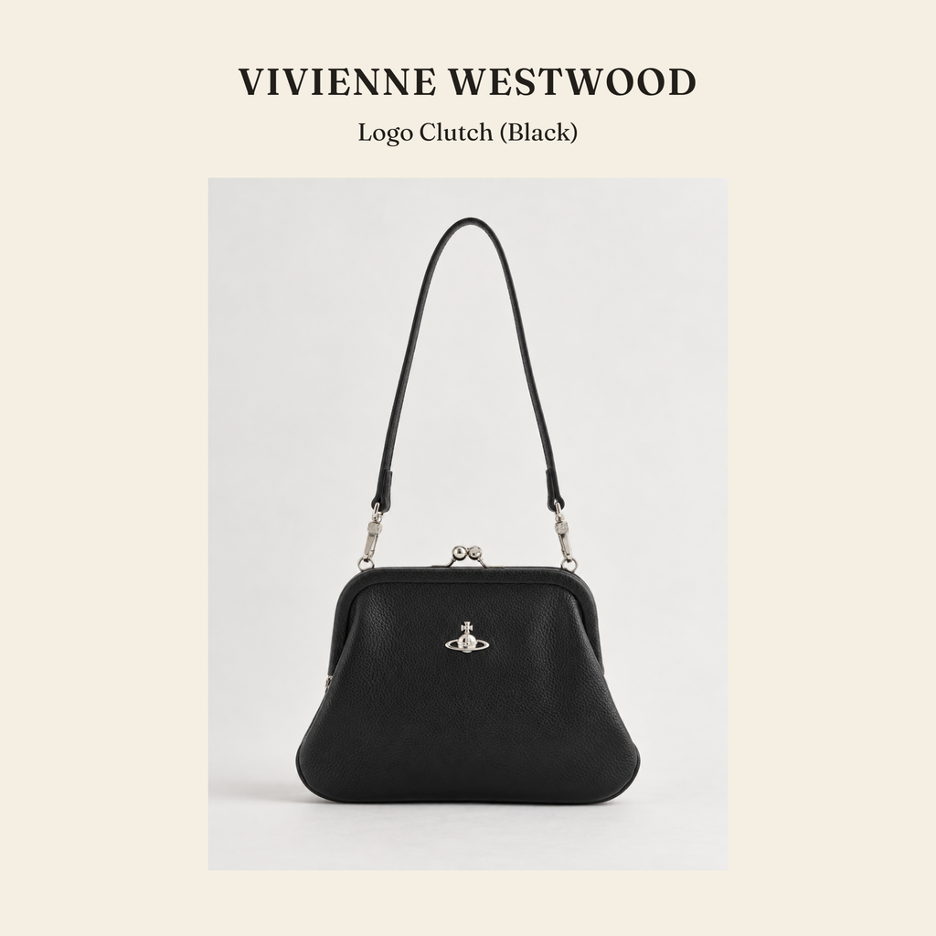 비비안 웨스트우드(Vivienne Westwood) Logo Clutch (Black) - 영국직구 정품 | 레아영국