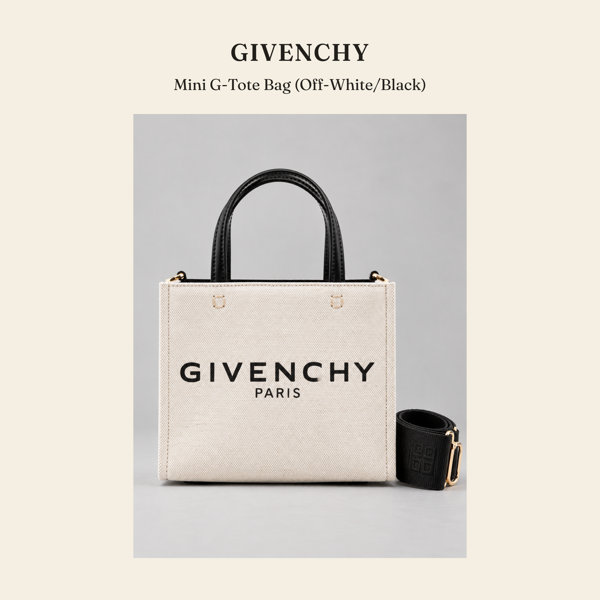 지방시(Givenchy) Mini G-Tote Bag (Off-White/Black) 토트백 - 영국직구 정품 | 레아영국