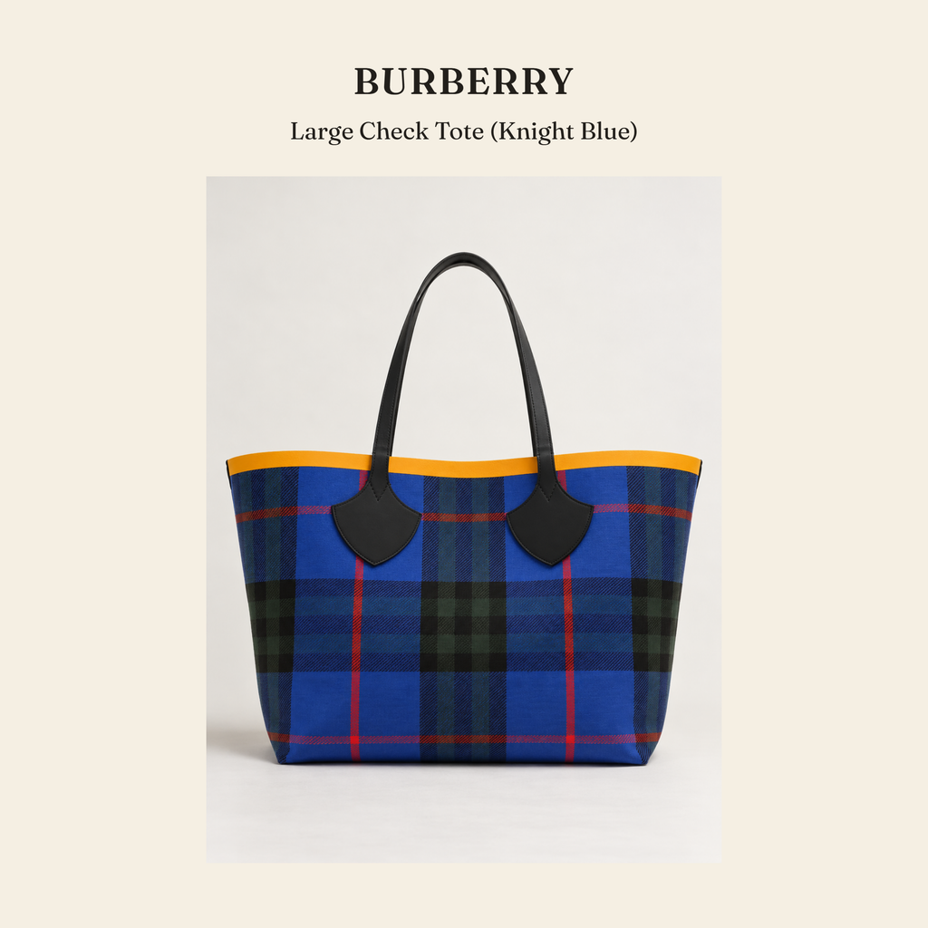 버버리(Burberry) Large Check Tote (Knight Blue) 토트백 - 영국직구 정품 | 레아영국