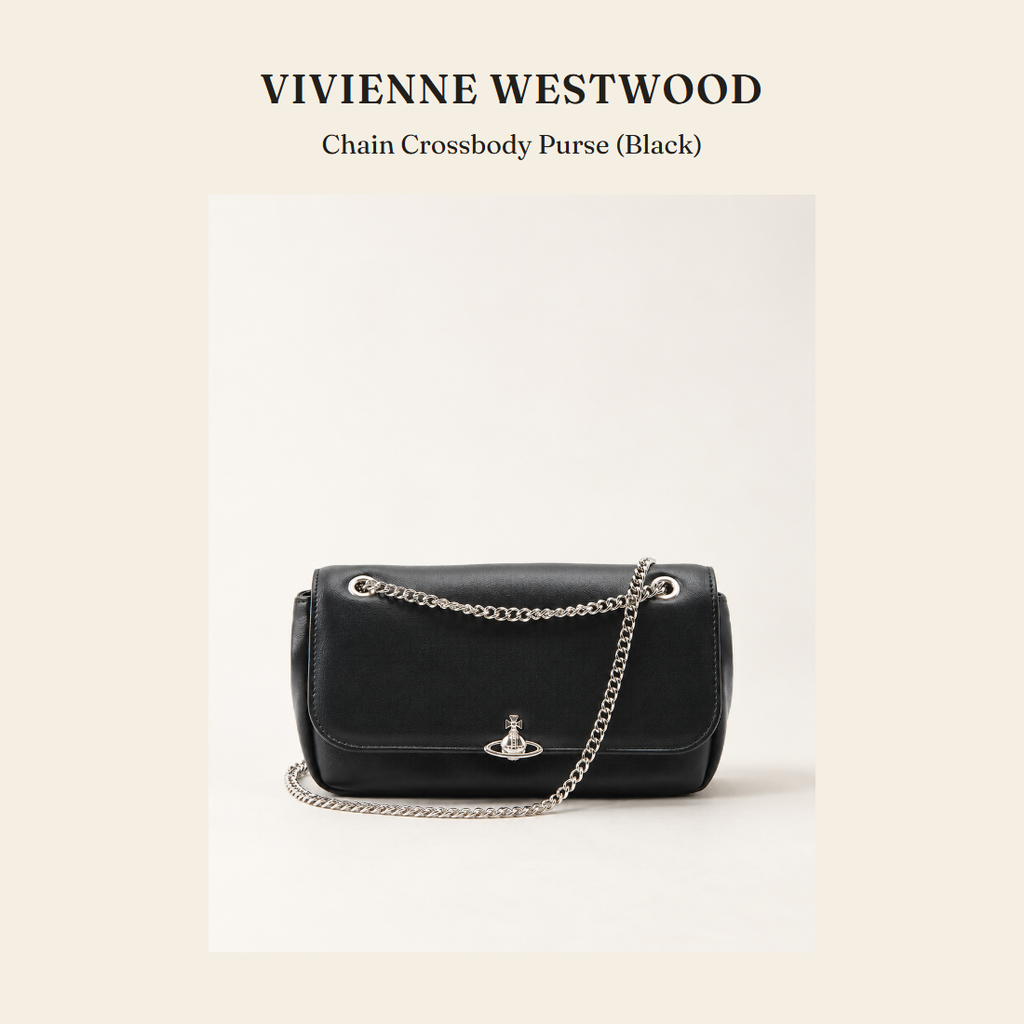 비비안 웨스트우드(Vivienne Westwood) Chain Crossbody Purse (Black) - 영국 정품 직수입 | Lhea UK(레아영국)