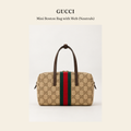 구찌(Gucci) Mini Boston Bag with Web (Neutrals) - 영국직구 정품 | 레아영국