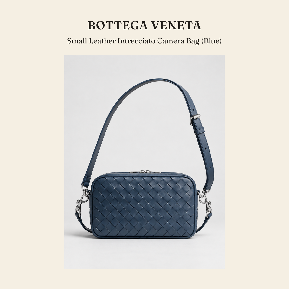 보테가 베네타(Bottega Veneta) Small Leather Intrecciato Camera Bag (Blue) - 영국직구 정품 | 레아영국