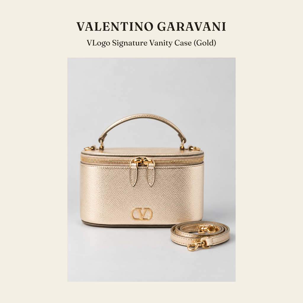 발렌티노 가라바니(Valentino Garavani) VLogo Signature Vanity Case (Gold) - 영국직구 정품 | 레아영국