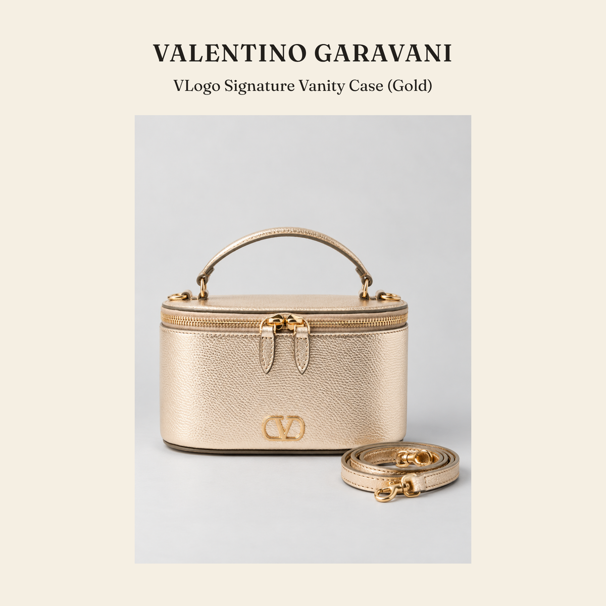 발렌티노 가라바니(Valentino Garavani) VLogo Signature Vanity Case (Gold) - 영국직구 정품 | 레아영국