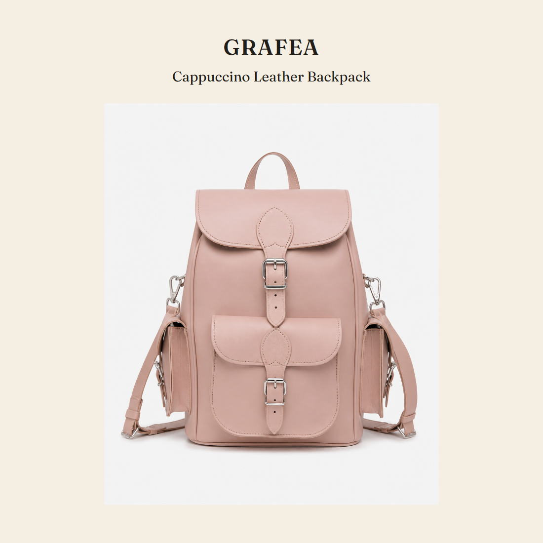 그라페아(Grafea) Cappuccino Leather Backpack 백팩 - 영국 정품 직수입 | Lhea UK(레아영국)