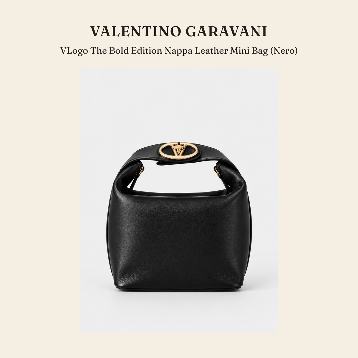 발렌티노 가라바니(Valentino Garavani) VLogo The Bold Edition Nappa Leather Mini Bag (Nero) - 영국직구 정품 | 레아영국