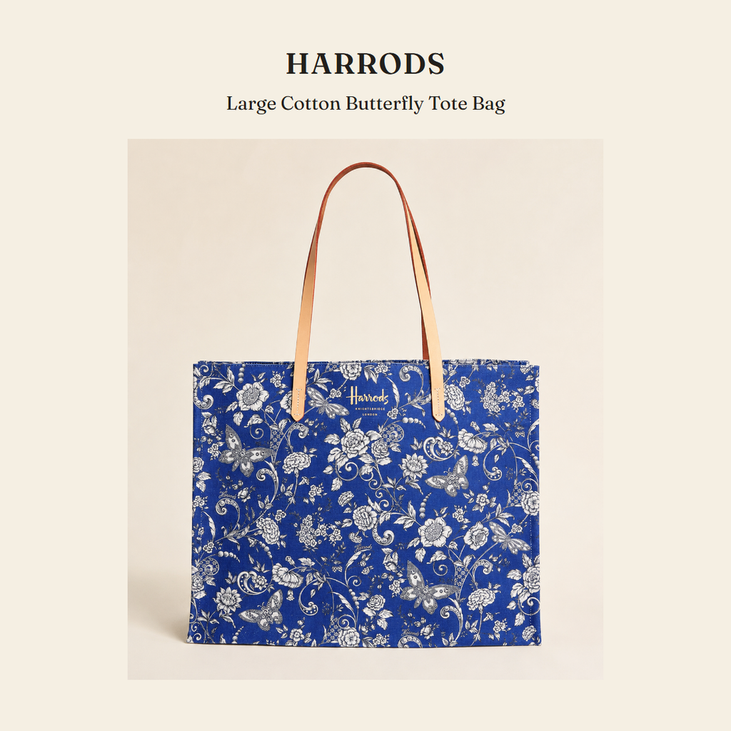 해로즈(Harrods) Large Cotton Butterfly Tote Bag 토트백 - 영국 정품 직수입 | Lhea UK(레아영국)