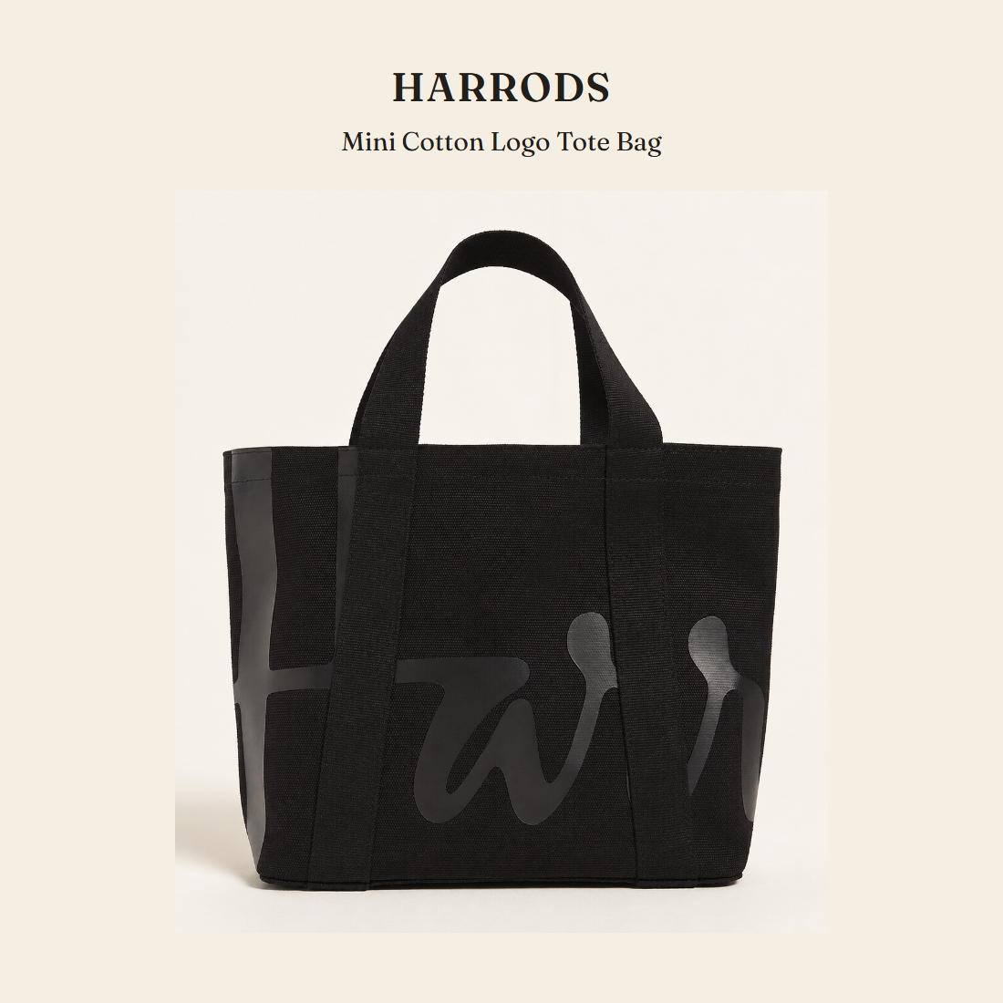 해로즈(Harrods) Mini Cotton Logo Tote Bag 토트백 - 영국 정품 직수입 | Lhea UK(레아영국)