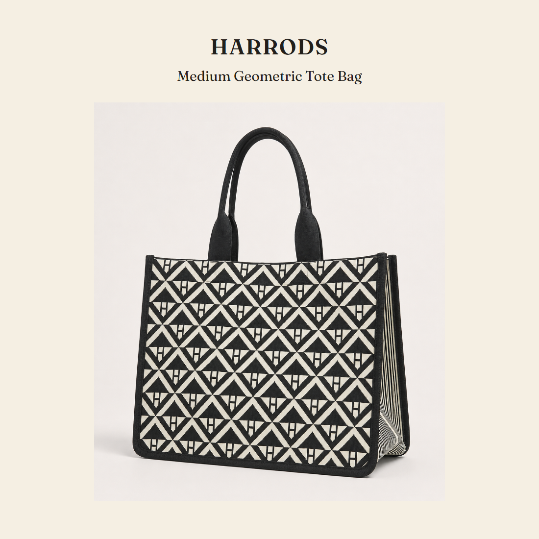 해로즈(Harrods) Medium Geometric Tote Bag 토트백 - 영국 정품 직수입 | Lhea UK(레아영국)