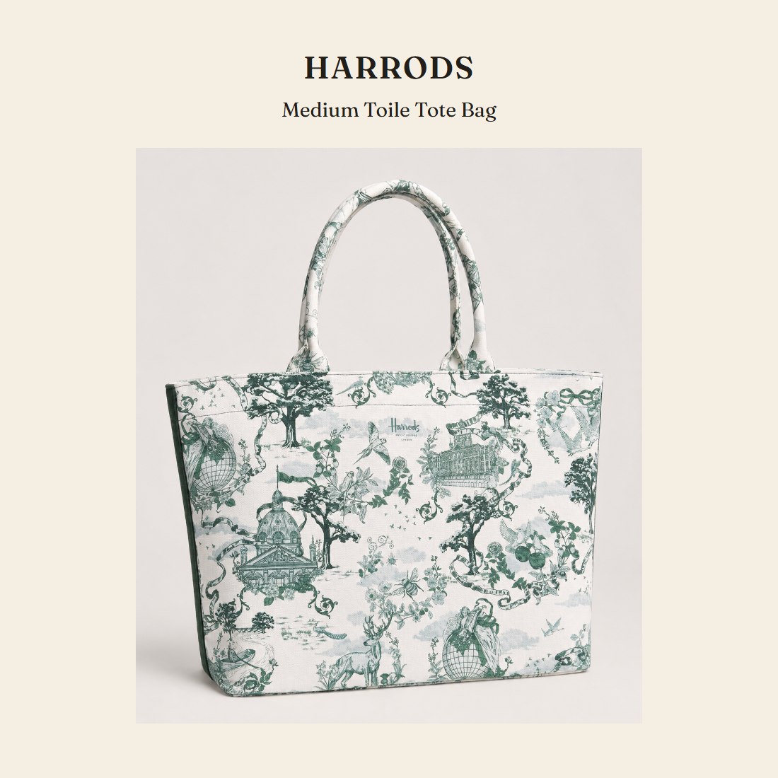 해로즈(Harrods) Medium Toile Tote Bag 토트백 - 영국 정품 직수입 | Lhea UK(레아영국)