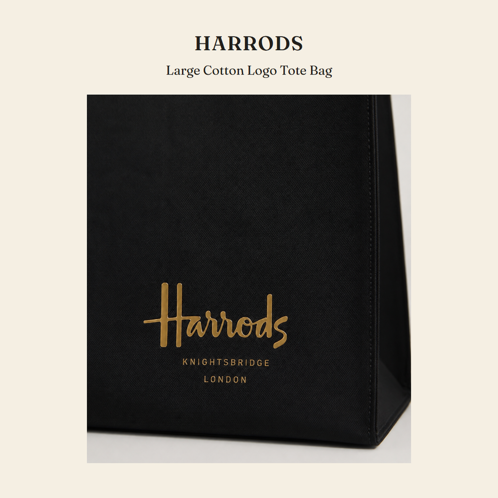 해로즈(Harrods) Large Cotton Logo Tote Bag 토트백 - 영국 정품 직수입 | Lhea UK(레아영국)