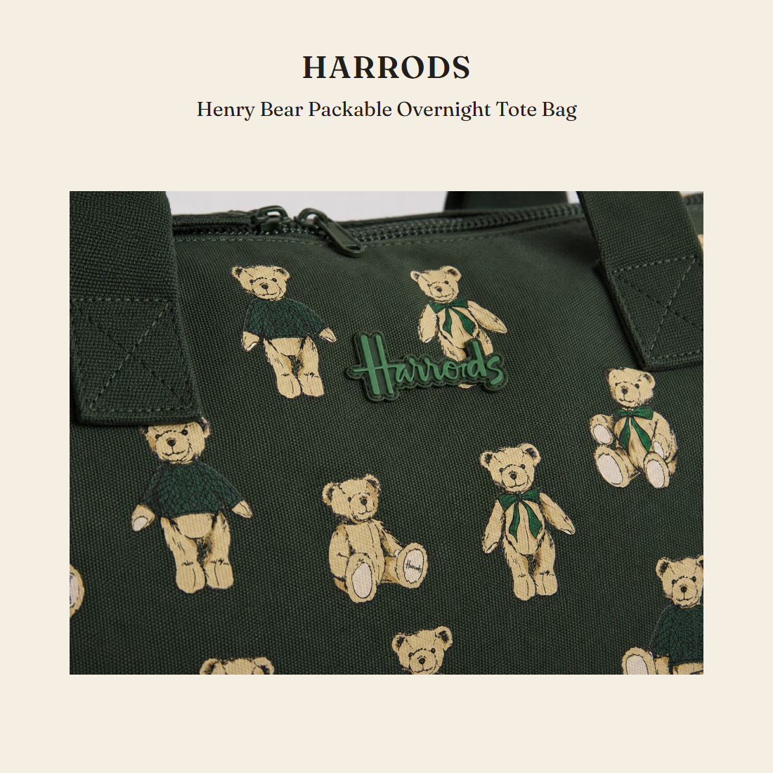 해로즈(Harrods) Henry Bear Packable Overnight Tote Bag 토트백 - 영국 정품 직수입 | Lhea UK(레아영국)