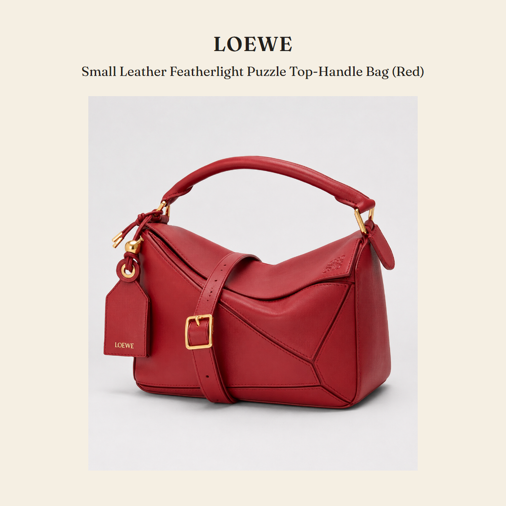 로에베(Loewe) Small Leather Featherlight Puzzle Top-Handle Bag (Red) - 영국 정품 직수입 | Lhea UK(레아영국)