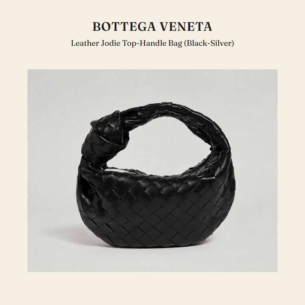 보테가 베네타(Bottega Veneta) Leather Jodie Top-Handle Bag (Black-Silver) - 영국 정품 직수입 | Lhea UK(레아영국)